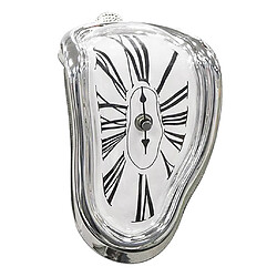 Vintage rétro art nouveauté fusion horloge murale maison suspendus étagère décor argent