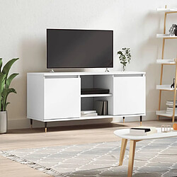 vidaXL Meuble TV blanc 104x35x50 cm bois d'ingénierie