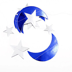 Acheter Star Moon Garland Hanging Buntings Ramadan Eid Birthday Party Décors Bleu