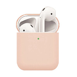 Coque en silicone airpods mats rose sable pour votre Apple AirPods (2019)/(2016)