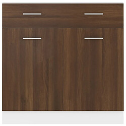 Acheter vidaXL Armoire de plancher à tiroir Chêne marron 80x46x81,5 cm