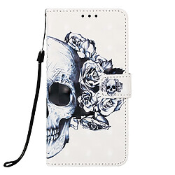 Etui en PU impression de motifs crâne froid pour votre Samsung Galaxy A50