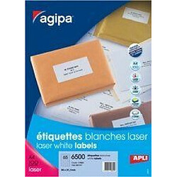 Agipa Boîte de 2100 étiquettes adresse laser blanches 70x42mm