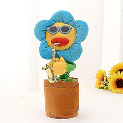 Universal (bleu) Poupée électrique courte en peluche Tournesol Tournesol qui peut chanter, danser, se tordre et briller