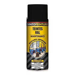 Peinture multi supports Sintopeinture Pro noir satiné aérosol de 400 ml