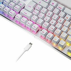 Clavier pour jeu Newskill Serike V2 Espagnol Qwerty Blanc pas cher