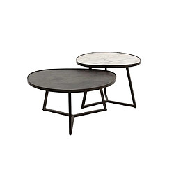 Avis Lisa Design Haryana - lot de 2 tables basses - effet marbre