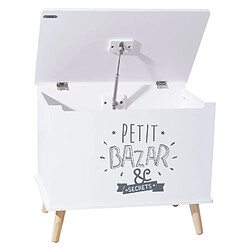 Atmosphera, Createur D'Interieur Coffre de rangement enfant Petit Bazar - L. 58 x H. 38 cm - Blanc