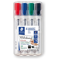 STAEDTLER Marqueur tableau blanc 351B Lumocolor, étui de 4 ()