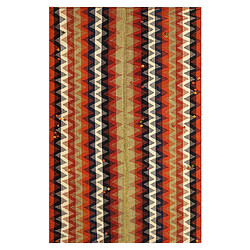 Vidal Tapis de laine 202x130 orange Jajim