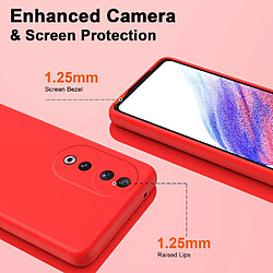 Acheter Htdmobiles Coque pour Huawei Honor 90 5G - housse etui silicone gel fine + verre trempe - ROUGE