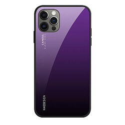 Nxe Coque en TPU motif dégradé, hybride violet/noir pour votre Apple iPhone 13 Pro Max 6.7 pouces