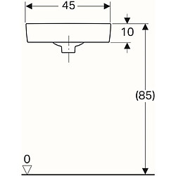 Avis Lave main d'angle GEBERIT Renova Compact - 450x155x395 mm - 276132000