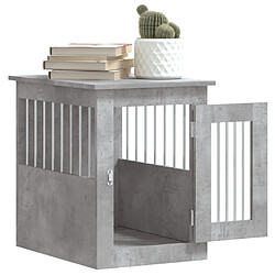 Acheter vidaXL Meuble de cage pour chiens gris béton 45x62x59 cm