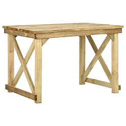 Maison Chic Table de jardin | Table d'extérieur 110x79x75 cm Bois de pin imprégné -GKD20492