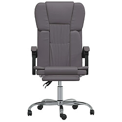 Avis Maison Chic Fauteuil inclinable de bureau,Fauteuil luxe de relaxation Gris Similicuir -MN84882