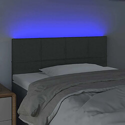 Avis Maison Chic Tête de lit scandinave à LED,meuble de chambre Gris foncé 90x5x78/88 cm Tissu -MN27091