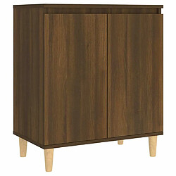 Maison Chic Buffet,Meuble de Rangement,commode pour salon,Cuisine Chêne marron 60x35x70 cm Bois d'ingénierie -MN57675