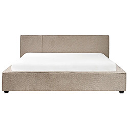 Acheter Beliani Lit double en bouclé 180 x 200 cm taupe MIRANDE