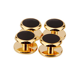 Avis Boutons de Manchette Bouton de Col Homme pour Tenue - Noir et Or