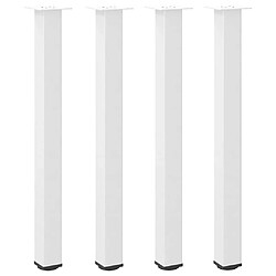 vidaXL Pieds de table basse 4 pcs blanc 90-92 cm acier