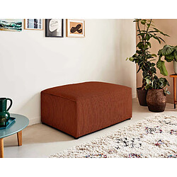 Bestmobilier Topaze - pouf - en velours côtelé