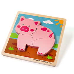 Bigjigs Toys Gros puzzle à soulever - Cochon