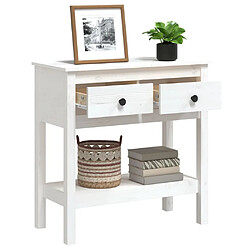 Maison Chic Table console | Meuble d'entrée | Table d'appoint Blanc 75x35x75 cm Bois massif de pin -GKD23400 pas cher