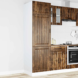 vidaXL Armoire de cuisine Lucca chêne fumé bois d'ingénierie