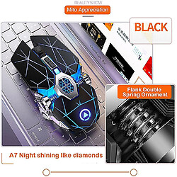 Universal A7 Wireless Mouse LED Backlit 2.4g USB Optical Ergonomic Gaming Mouse Optical MICE pour PC Laptop pas cher