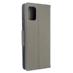 Avis Wewoo Housse Coque Pour Galaxy A71 Litchi Texture Pure Color Horizontal Flip en cuir PU avec support et fentes cartes et portefeuille et lanière gris