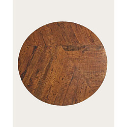 Avis UNIQKA Prague - Table repas ronde en bois massif et pied tulipe doré D110 cm 6 pers