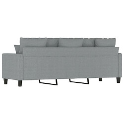 Maison Chic Canapé à 3 places,Canapé droit,Sofa de Salon,Banquette Gris clair 180 cm Tissu -GKD536130 pas cher