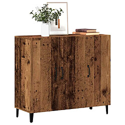 Avis vidaXL Buffet vieux bois 90x34x80 cm bois d'ingénierie