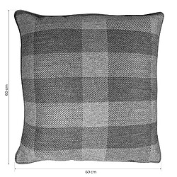 Acheter Coussin à Carreaux Gris Bonn Kuatéh 60x60 cm