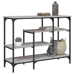 Maison Chic Table console | Meuble d'entrée | Table d'appoint avec étagères sonoma gris 100x35x75 cm -GKD41698