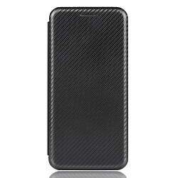 Coque en TPU + PU Adsorption magnétique en fibre de carbone avec anneau noir pour votre Apple iPhone 13 mini 5.4 pouces