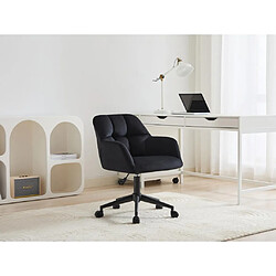 Chaise de bureau - Velours - Noir - Hauteur réglable - PEGA de Pascal Morabito