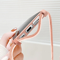 Avis Avizar Coque Cordon Semi Rigide Soft touch pour iPhone 16 Rose Champagne