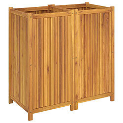 Acheter vidaXL Jardinière avec doublure 100x50x100 cm bois massif d'acacia