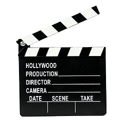 Clap de cinéma Hollywood Clapper Board D'action 27.5x30cm Accessoires Film