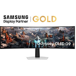 Ecran PC Gaming Samsung Odyssey OLED G93SC 49" Incurvé UWQHD Argent Métal