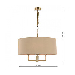 Avis Luminaire Center Suspension Jamelia Cuivres Antique,taupe 3 ampoules 125cm