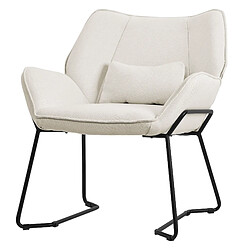 ML-Design Fauteuil Lounge Fauteuil relax avec coussin de dossier Fauteuil de salon Lin Bei