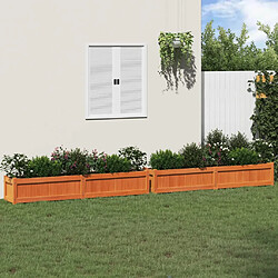 vidaXL Jardinières 2 pcs cire marron bois de pin massif