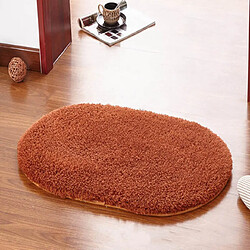 Universal Tapis de salle de bains, tapis de bain antidérapant absorbant, tapis de sol en mousse mémoire douce, tapis de porte de salon, tapis de salle de bains, ruban adhésif ovale | serviettes de bain kaki. 0,4 * 0,6 mètre.(Kaki)