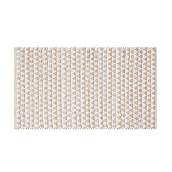 Acheter Beliani Tapis beige en coton et jute 80 x 150 cm TUNCELI