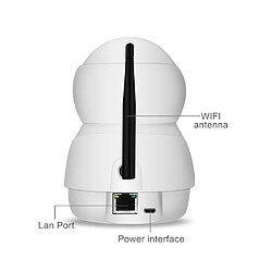 Wewoo Caméra IP IP HD WiFi 1080p GM8135 + SC2145, détection de mouvement de soutien & vision nocturne infrarouge & carte TF 128 Go max. Blanc pas cher