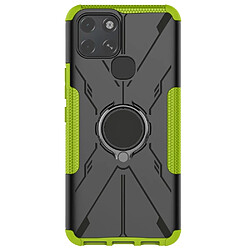 Coque en TPU anti-chute, 2 en 1, texture nid d'abeille avec béquille pour votre Infinix Smart 6 - vert