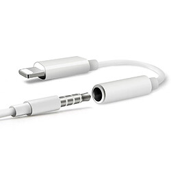 Avis Adaptateur câble Type lightning vers prise jack 3.5mm audio écouteur Blanc pour iPhone 7 -Visiodirect -